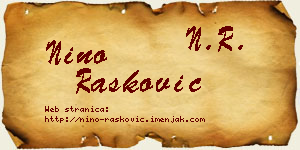 Nino Rašković vizit kartica
